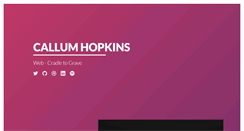 Desktop Screenshot of callumhopkins.com
